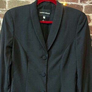 Vintage Giorgio Armani Black Textured Blazer